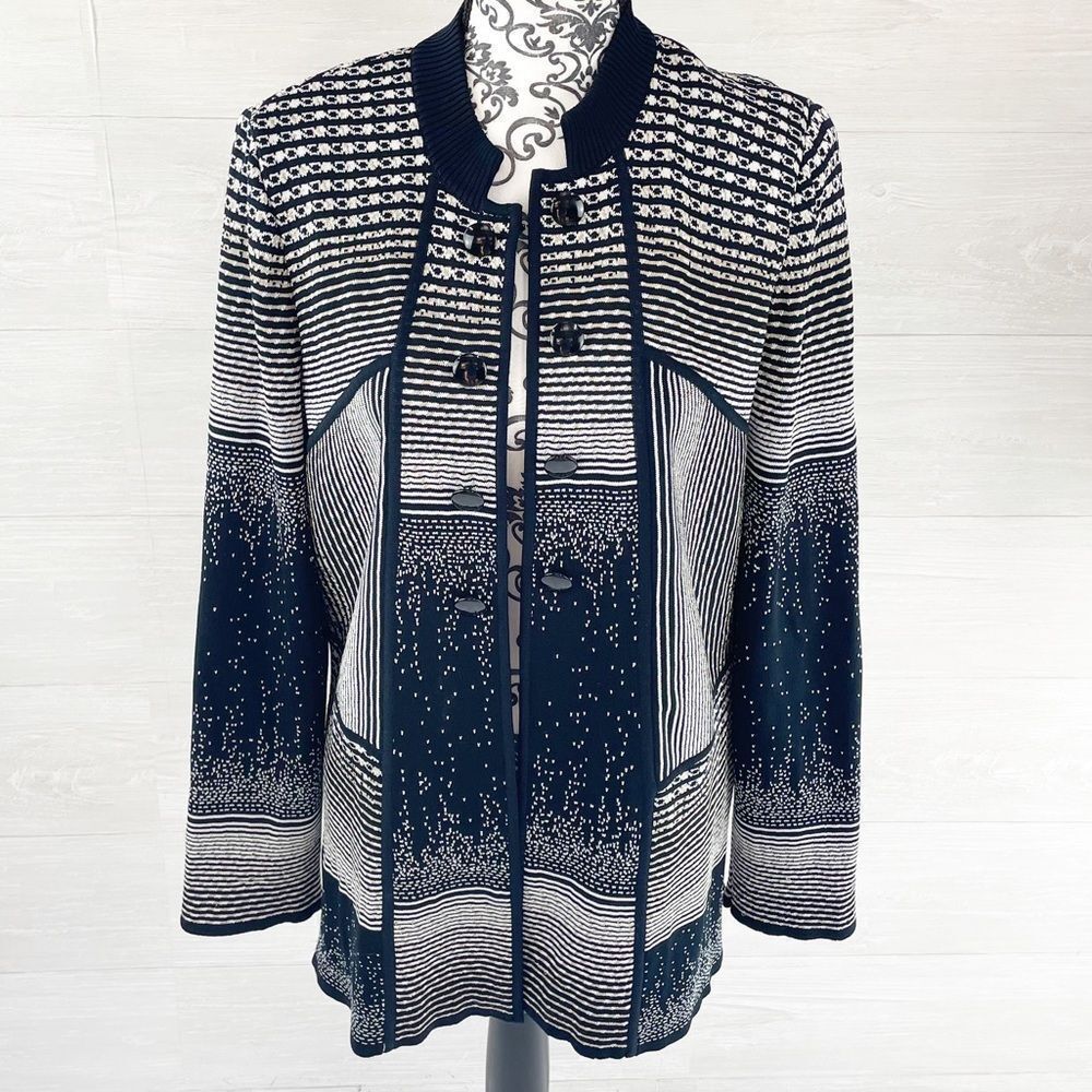 Ming Wang Multiprint Button Down Cardigan - image 1